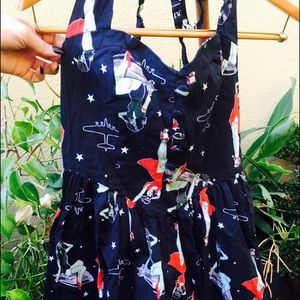 PIN UP HALTER TOP GOTHABILLY DRESS